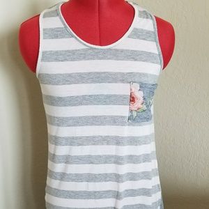 Striped/Floral tank top